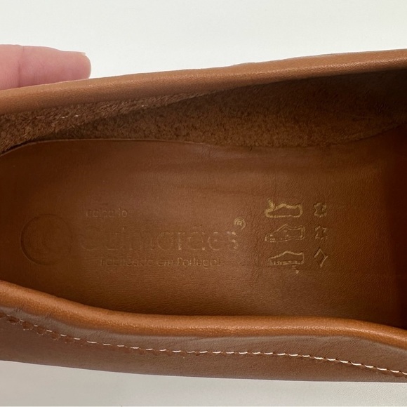 GUIMARAES Women’s Brown Leather Soft Slip On Moccasins/Loafers Size 37/6.5 - Picture 5 of 11